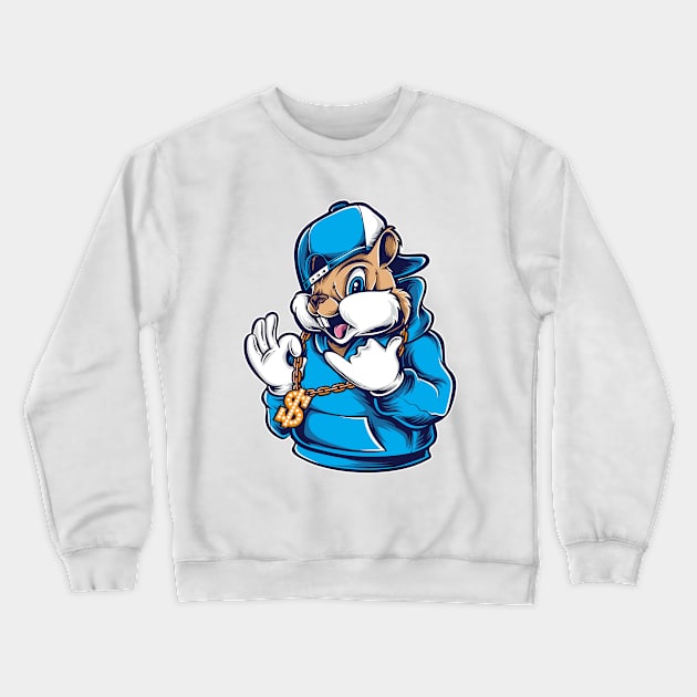 funny bugs bunny in Hip Hop style Crewneck Sweatshirt by Space wolrd